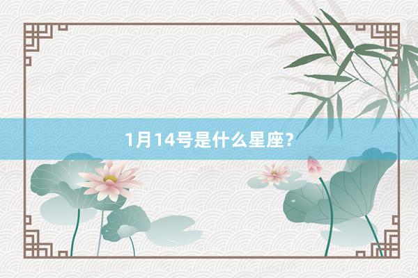 1月14号是什么星座？