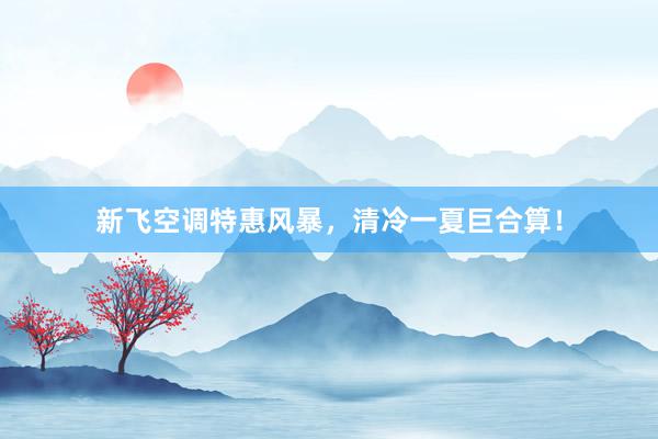 新飞空调特惠风暴，清冷一夏巨合算！